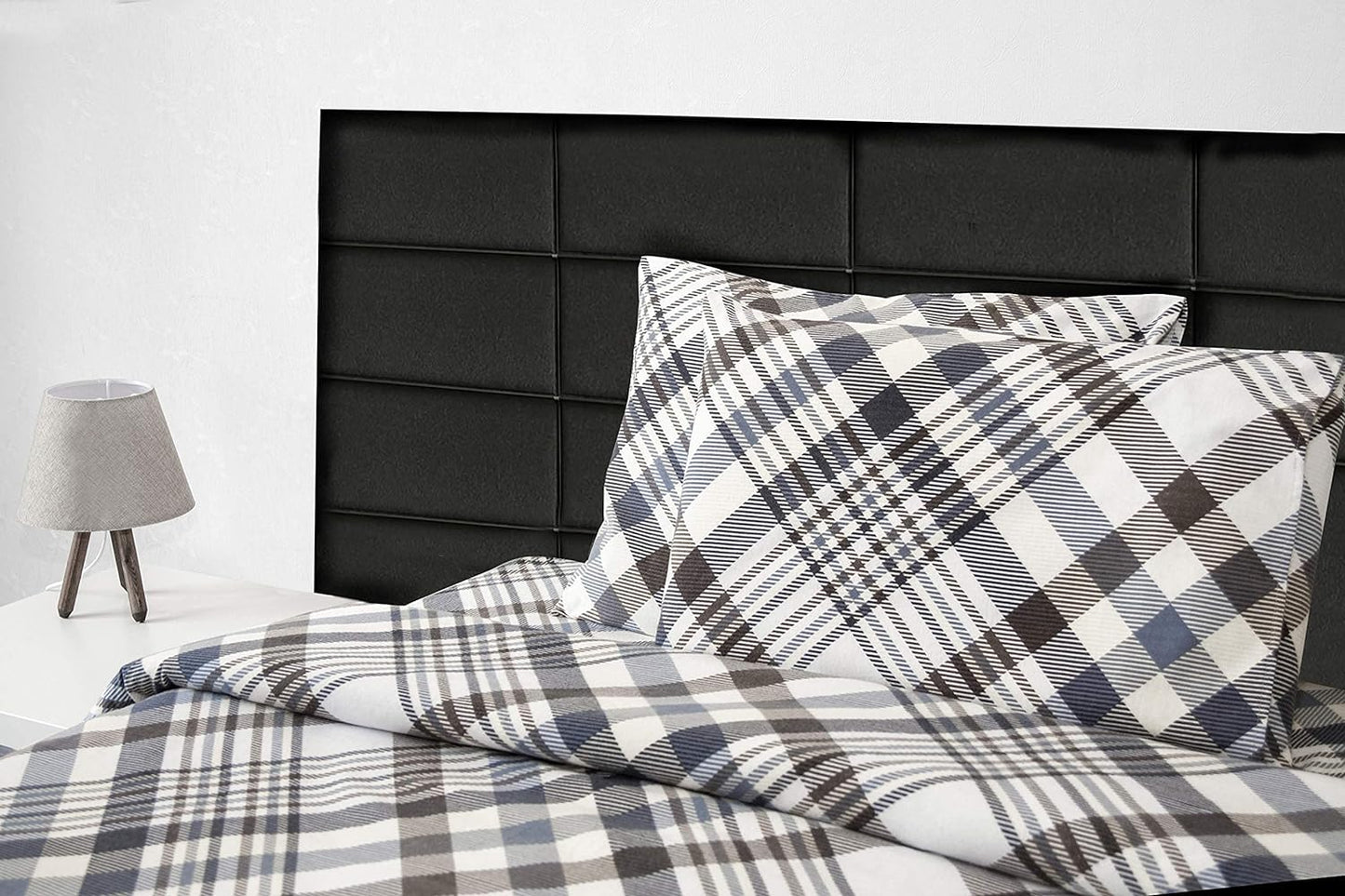 Friends at Home 180 Gram Cotton Heavyweight Flannel Duvet Cover Sets (Grey, Black, Brown, King)