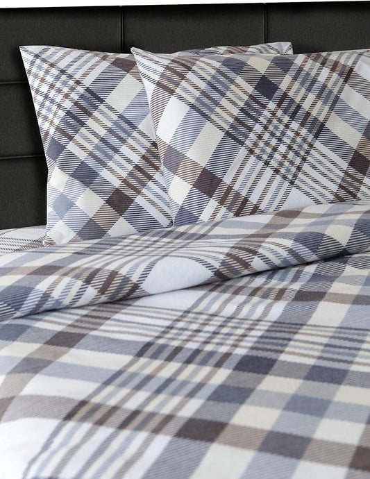 Friends at Home 180 Gram Cotton Heavyweight Flannel Duvet Cover Sets (Grey, Black, Brown, King)